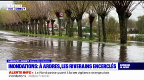 Pas-de-Calais: la commune d'Ardres inondée après le débordement du lac