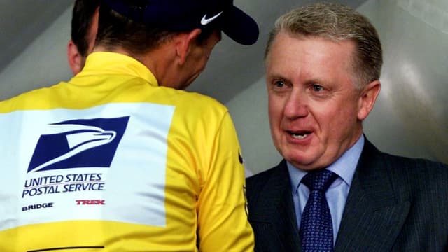 Lance Armstrong et Hein Verbruggen lors du Tour de France 2000