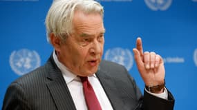 L'émissaire de l'ONU pour le Proche-Orient Tor Wennesland le 7 février 2024 à New York.