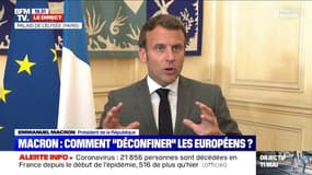 Emmanuel Macron: "Face à cette crise, il nous faut être très vigilant à la solidité, l'unité de l'Union européenne" 