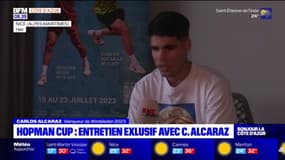 Carlos Alcaraz revient sur sa victoire à Wimbledon avant sa participation à l'Hopman cup à Nice