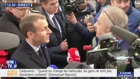 "Sentez le malaise, vous allez le sentir le gros malaise le 17 novembre..." Macron est interpellé à Verdun