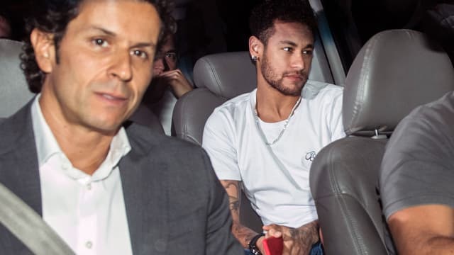 Neymar et Rodrigo Lasmar, le médecin de la sélection brésilienne - AFP