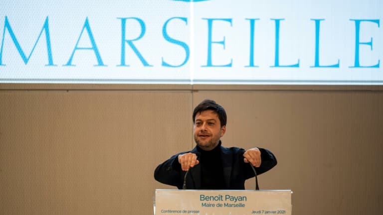 Benoît Payan, le maire de Marseille, lors d'une conférence de presse le 7 janvier 2021
