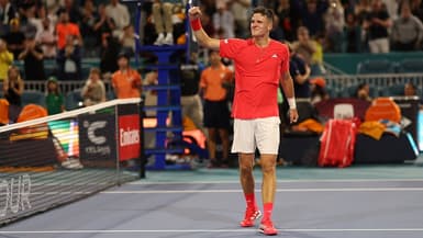 Jakub Mensik très ému après sa victoire en finale du Masters 1000 de Miami, le 30 mars 2025