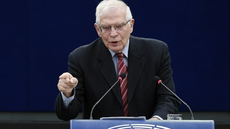 Josep Borrell, chef de la diplomatie de l'Union européenn, le 9 mars 2022 à Strasbourg