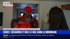 Crues dans le Morbihan: "On est à 15 ou 20 interventions", explique ce membre de la sécurité civile de Malestroit 