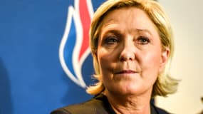 Marine Le Pen le 10 mars 2018 lors du congrès du FN à Lille.