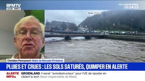 Crues en Bretagne: "Tout le bord de mer a été inondé", témoigne Christian Pennanech, maire de Bénodet (Finistère)