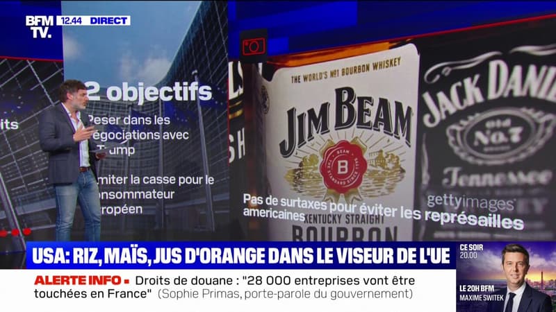 LES ÉCLAIREURS - L'UE dévoile la liste des produits et matières premières qui seront taxées en réponse à la guerre commerciale lancée par Trump