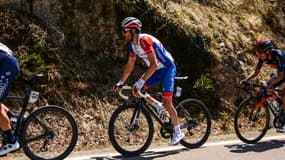 Thibaut Pinot lors de la cinquième étape du Tour des Alpes, le 23 avril 2021.