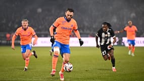 Amine Gouiri lors du match Angers-OM, 21e journée de Ligue 1, 9 février 2025