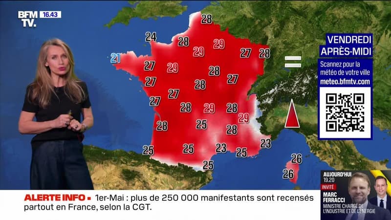 La météo pour ce vendredi 2 mai 2025
