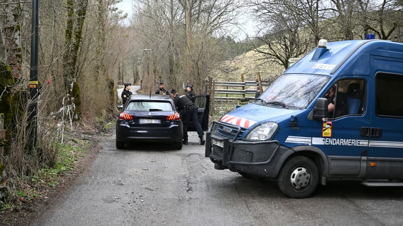 Des gendarmes au Haut-Vernet, le 31 mars 2024