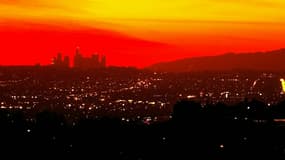 La ville de Los Angeles, prise en photo un matin à l'aube (illustration).