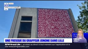 Une fresque du graffeur JonOne dans Lille