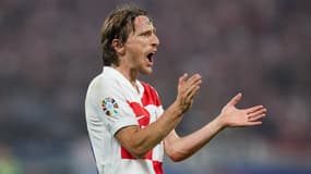 Luka Modric avec la Croatie à l'Euro, à Leipzig le 24 juin 2024