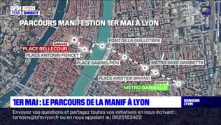 1er mai: le parcours de la manifestation à Lyon