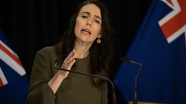 La Première ministre néo-zélandaise Jacinda Ardern a proclamé un état d'"urgence climatique" devant le Parlement, le 2 décembre 2020.
