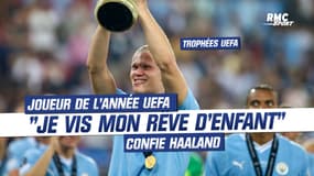 Trophées UEFA : "je vis mon rêve d'enfant" confie Haaland, joueur UEFA de l'année