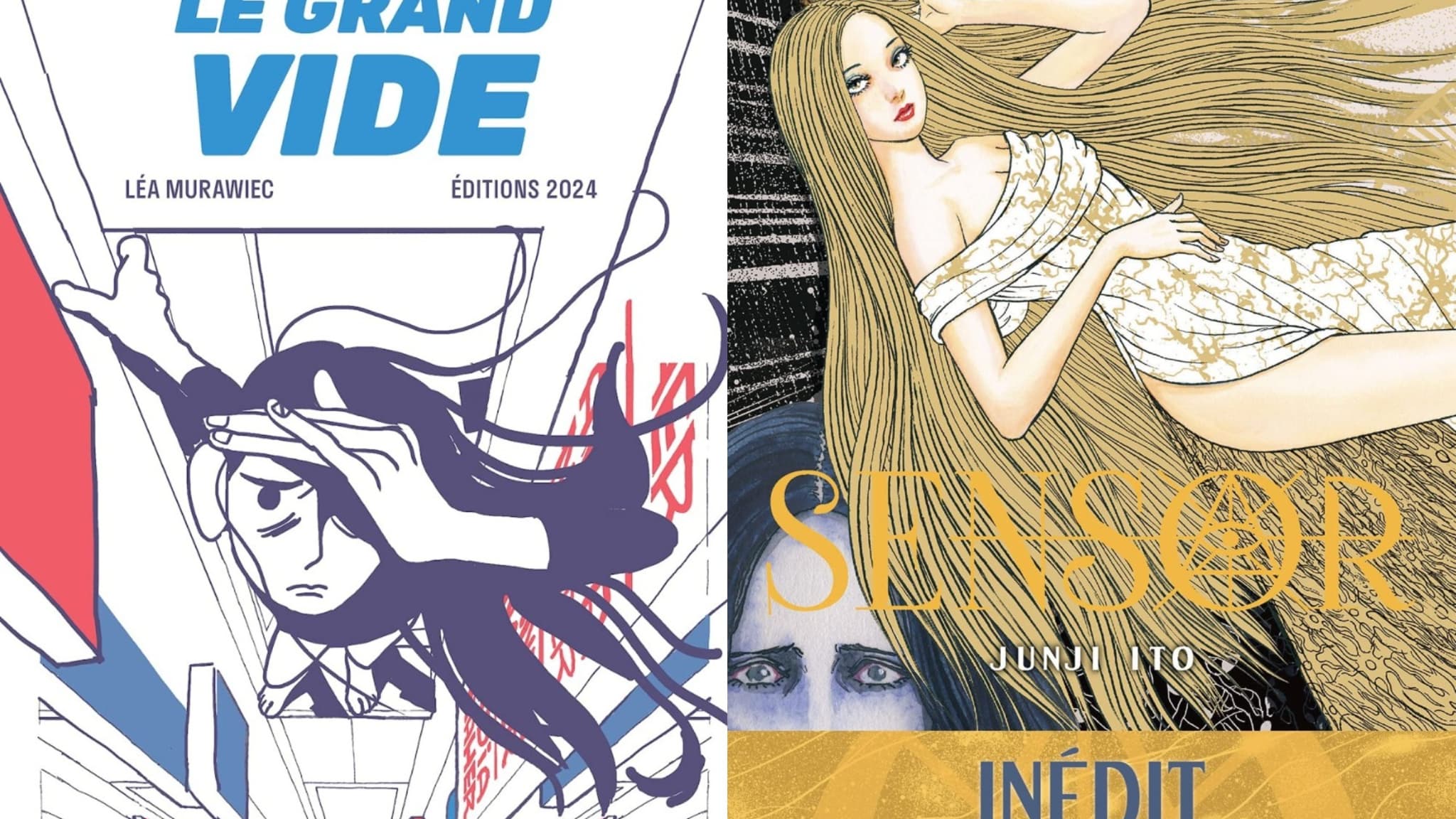 Couverture de la BD "Le Grand vide" et du manga "Sensor" Couverture de la BD "Le Grand vide" et du manga "Sensor"