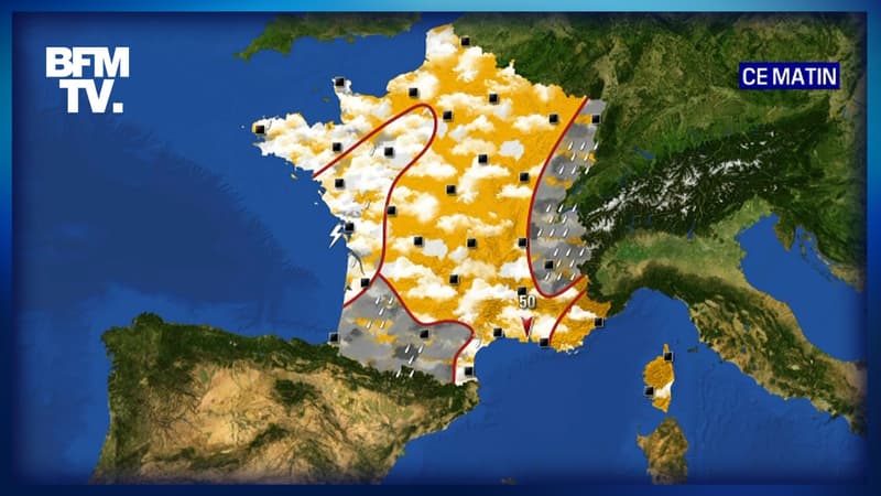 La météo du mercredi 7 juillet: le temps reste orageux, malgré quelques éclaircies
