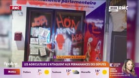 Les agriculteurs s'attaquent aux permanences des députés ayant voté la censure