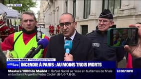 "Nous avons une pensée pour ces victimes": Laurent Nuñez s'est rendu sur les lieux de l'incendie qui a fait au moins 3 morts à Paris