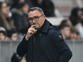 L'entraîneur de Nice Franck Haise face aux Rangers le 28 novembre 2024