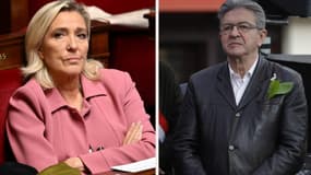 Marine Le Pen et Jean-Luc Mélenchon. 