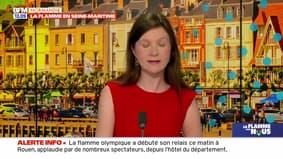 La flamme sur les terres du baron de Coubertin à Mirville
