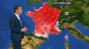 Les températures pour ce lundi après-midi