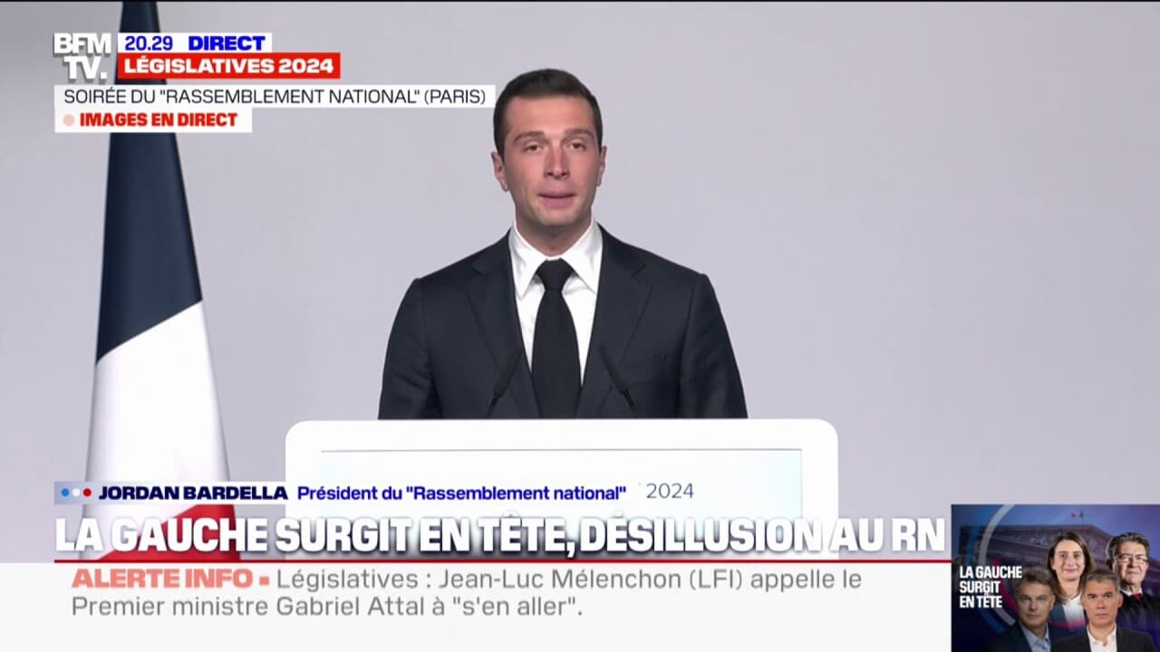 Résultats législatives 2024: jordan bardella dénonce des 