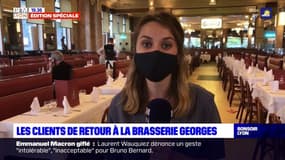 Les clients de retour à la Brasserie Georges