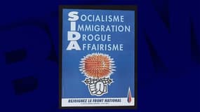 Une affiche du Front national en 1987.