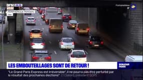 Les embouteillages de retour en Ile-de-France