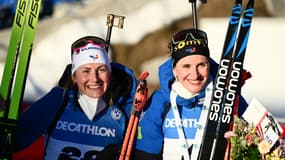 Justine Braisaz-Bouchet et Julia Simon, en janvier 2021.