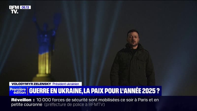 Volodymyr Zelensky annonce dans un discours espérer la paix pour 2025