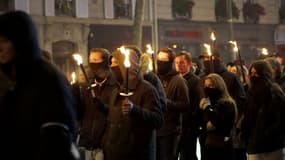 Manifestation d'ultradroite le 13 janvier 2024 à Paris.