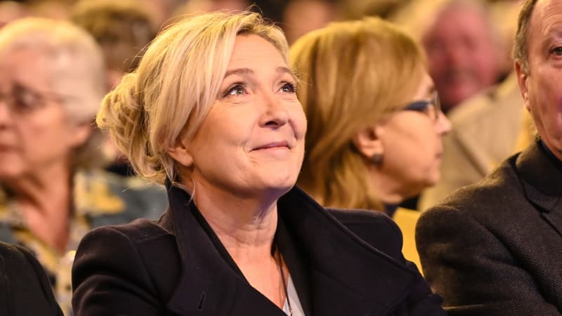 Marine Le Pen aux voeux du maire Patrick Kemel, près de Lens, le 17 janvier 2020