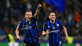 Davide Frattesi, buteur pour l'Inter Milan en prolongation de la demi-finale retour de Ligue des champions, 6 mai 2025