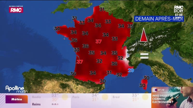 Météo du 25/05 : 13 départements de l'ouest en vigilance jaune canicule à partir de midi