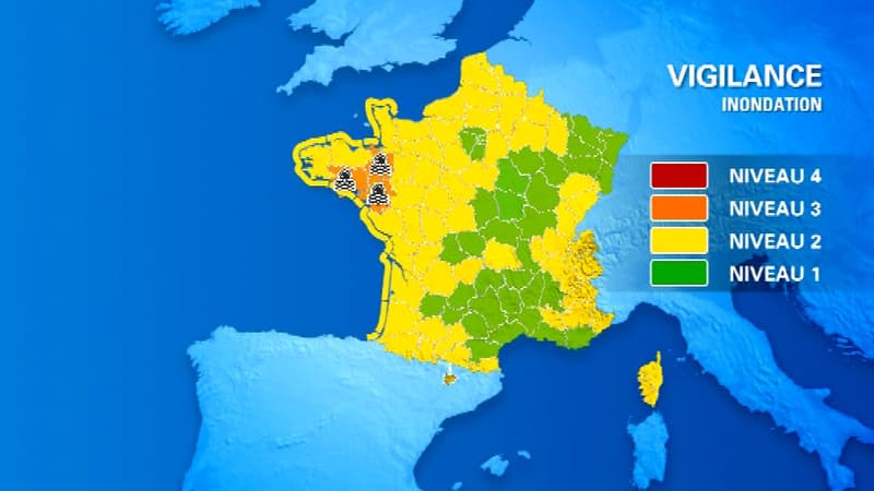 Trois départements restent dimanche après-midi en vigilance orange crues.