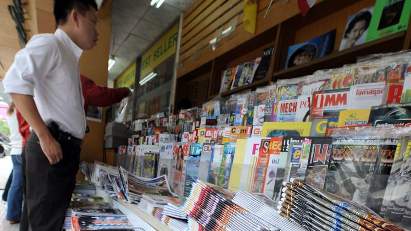 Chez un vendeur de journaux, à Bangkok. (photo d'illustration)