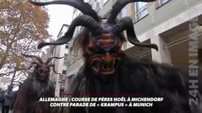 Pères noël contre "Krampus": les parades insolites vues en Allemagne