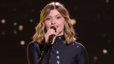 Marine sur le plateau de la finale de la "Star Academy", le 25 janvier 2025