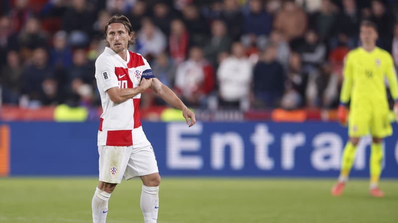 Luka Modric avec la Croatie, en octobre 2025.
