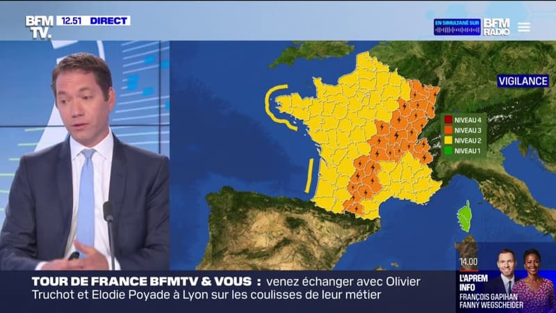 Orages: 28 départements placés en vigilance orange