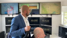 Dans les locaux d'Algiz Security, en avril 2022.