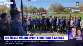 Antibes: les collégiens mêlent sport et histoire lors du "Cross du poilu"